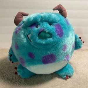 Disney Parks Pixar Monsters Inc 13" Round Sully Plush Blue Stuffed Animal